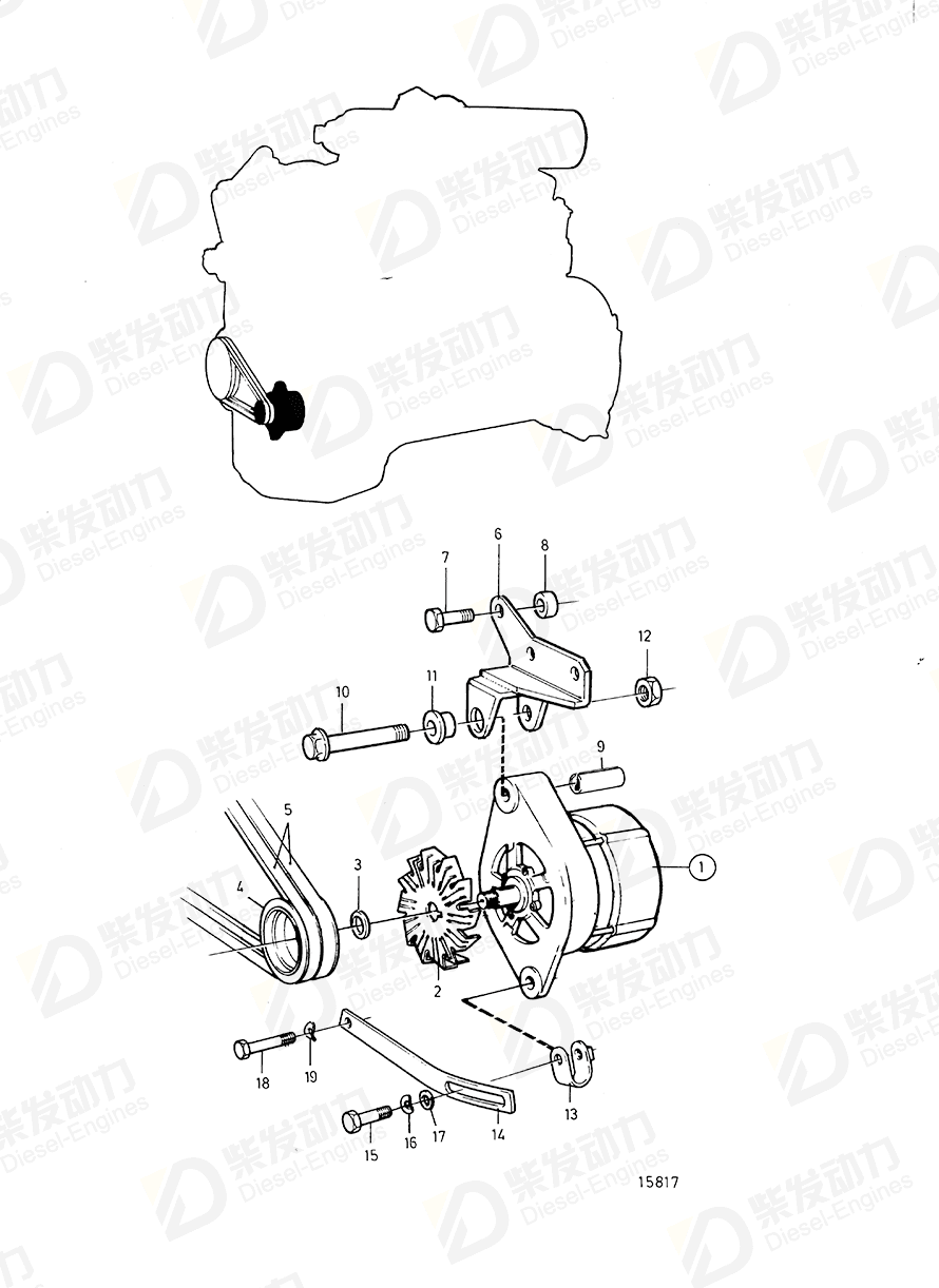 volvo penta Bracket 3825163 Drawing volvo penta Bracket 3825163 Drawing